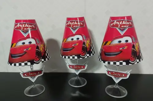 Centro de Mesa Abajur Carros com Led
