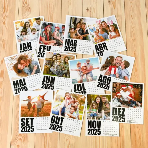Calendário Imã de Geladeira Polaroid - 2026