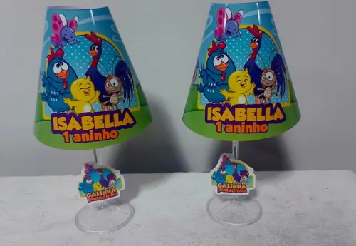 Centro de Mesa Abajur Galinha Pintadinhacom Led