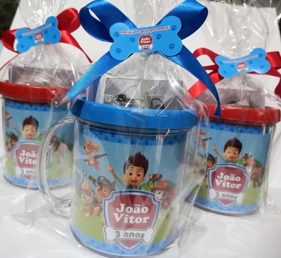 Canecas Patrulha Canina com Giz e Desenhos