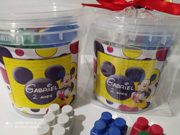 30 Kit Mickey Blocos de Montar
