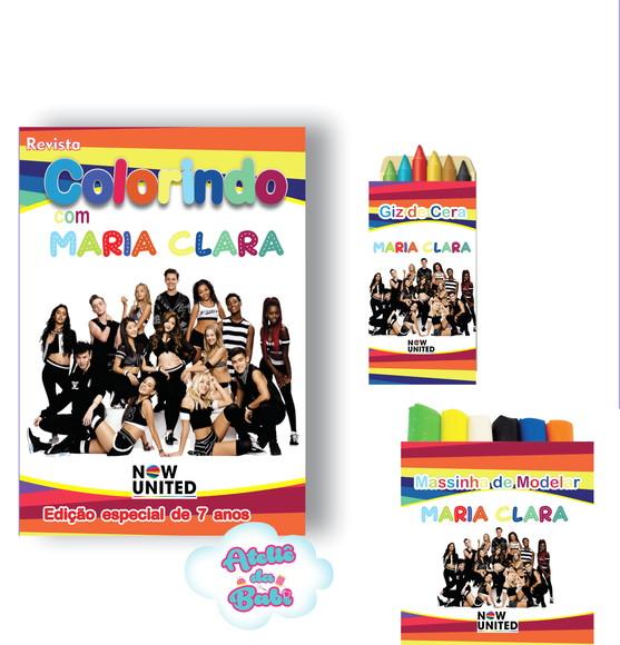 Revista de Colorir com Giz e Massinha Now United