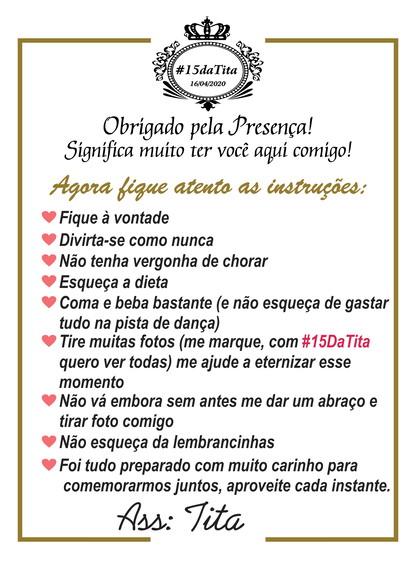 TAG DE AGRADECIMENTO 15 ANOS