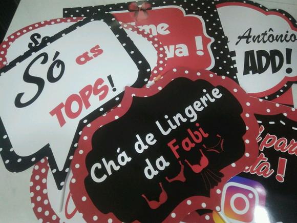 plaquinhas divertidas chá de lingerie