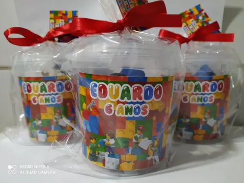 40 Potes com Blocos de Montar Lego