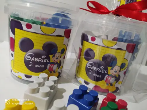 20 Kit Mickey Blocos de Montar