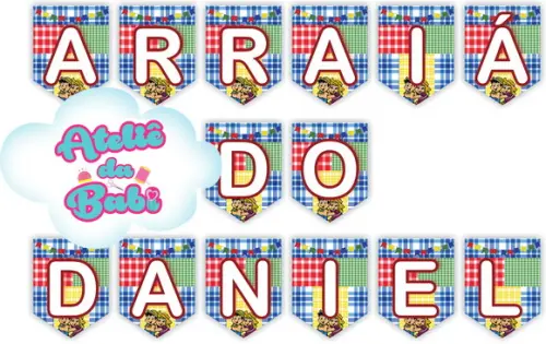 varal bandeirinha festa junina UNIDADE