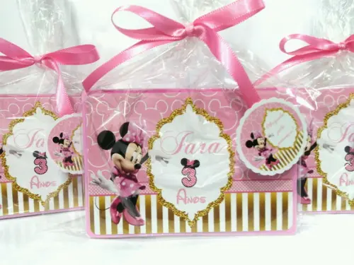10 Mini Estojo Minnie Rosa