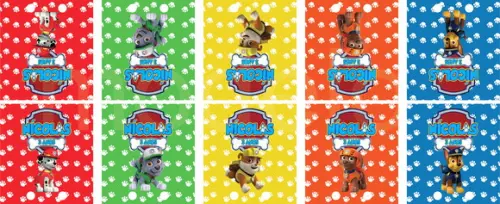 capa para pirulito patrulha canina