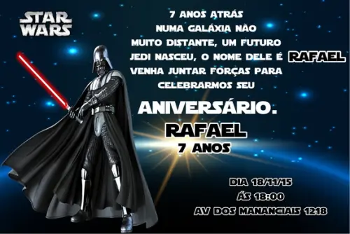 convite digital star wars