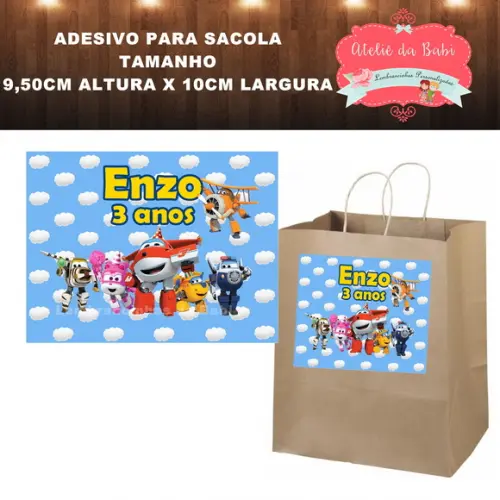 adesivo para sacola super wings