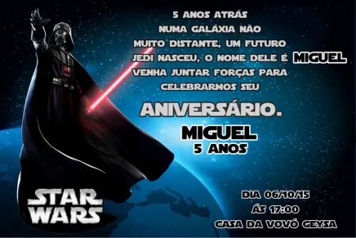 convite digital darth vader