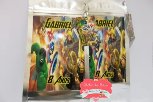 Sachê metalizado lego