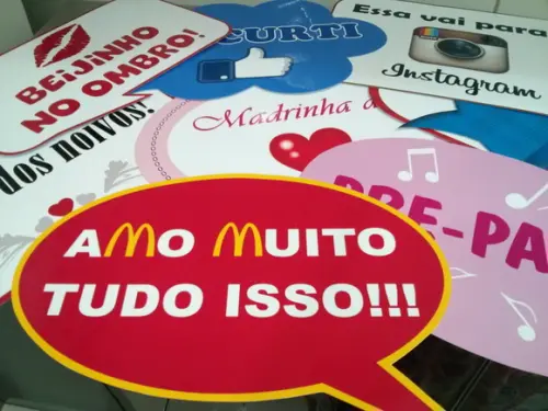 Plaquinhas divertidas com 10