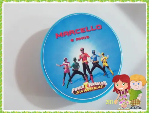 latinha personalizada power rangers