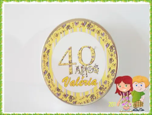 latinha tema 40 anos