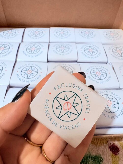 500 Mini Barrinhas Chocolate ao Leite Personalizadas 4x4 9grs - Cópia