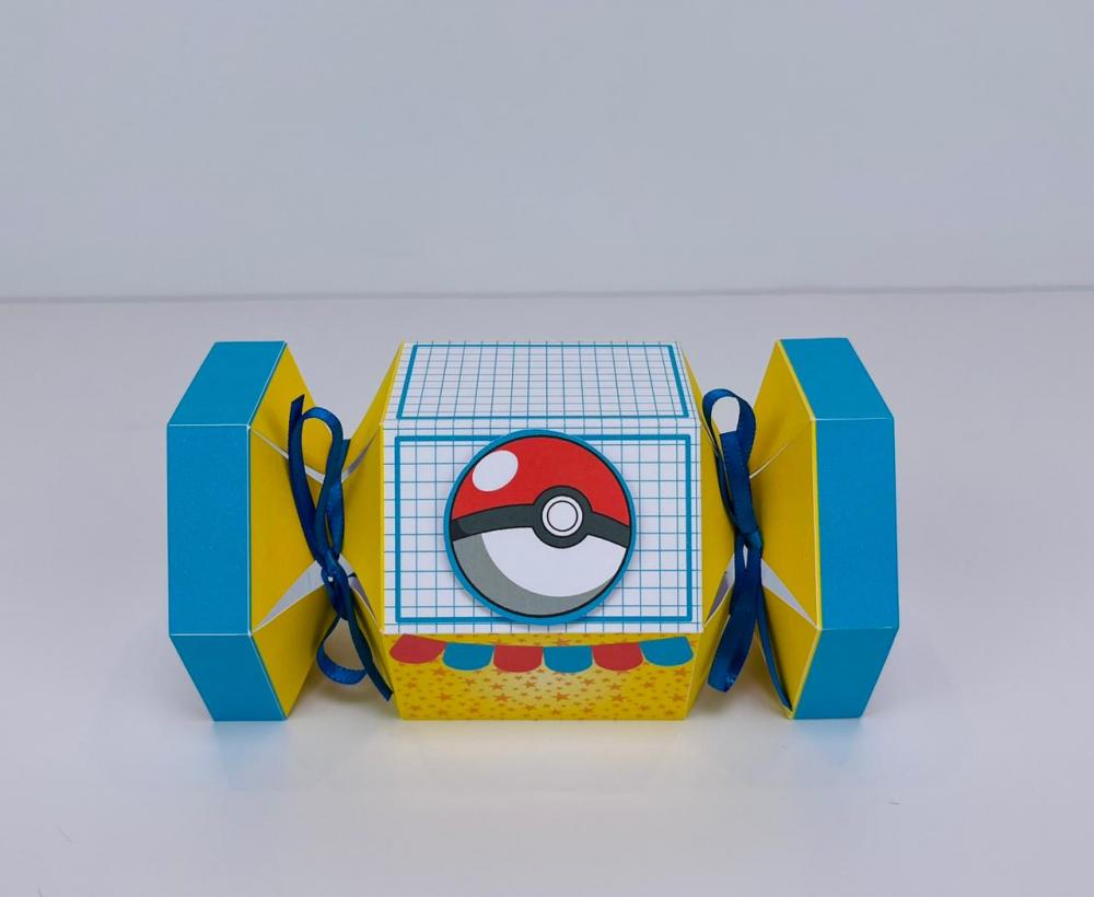 kit festa 21 Caixas Pegue e Monte de aniversário Pokémon lembra