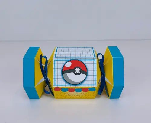 kit festa 21 Caixas Pegue e Monte de aniversário Pokémon lembra