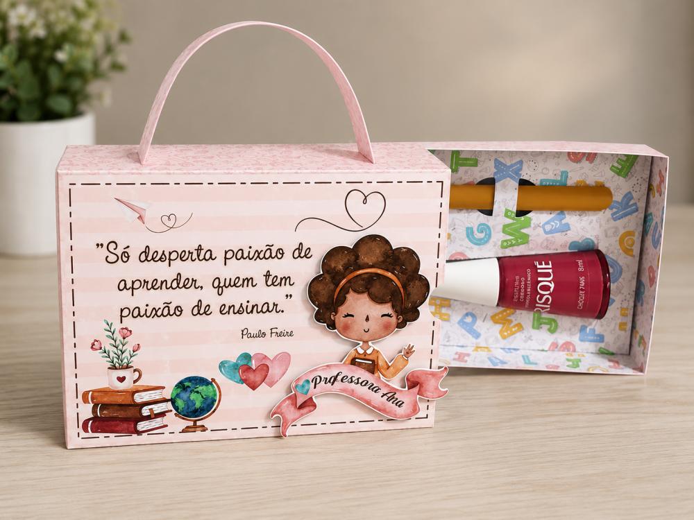CAIXA ESMALTE E LIXA PROFESSORA-ARQUIVO DE CORTE SILHOUETTE
