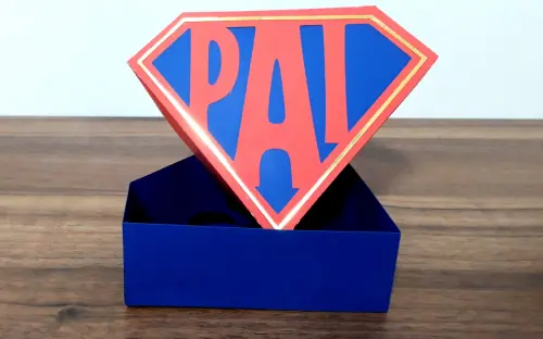 CAIXA DIAMANTE SUPER PAI- ARQUIVO DE CORTE SILHOUETTE