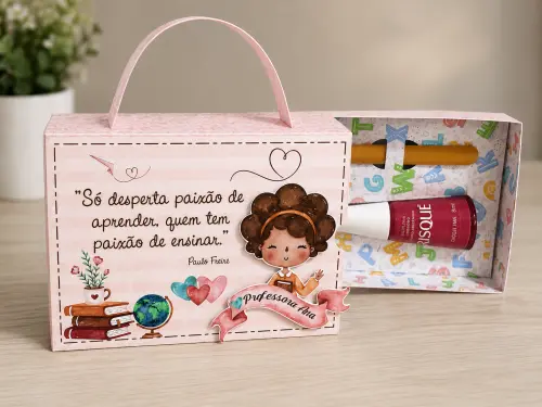 CAIXA ESMALTE E LIXA PROFESSORA-ARQUIVO DE CORTE SILHOUETTE