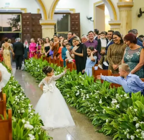 Cinto para Vestido Daminha Branco