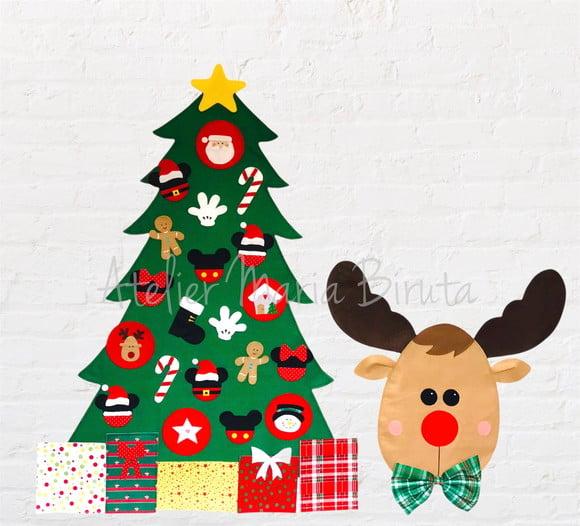 Árvore de Natal de Parede Mickey 1,00m e Rena