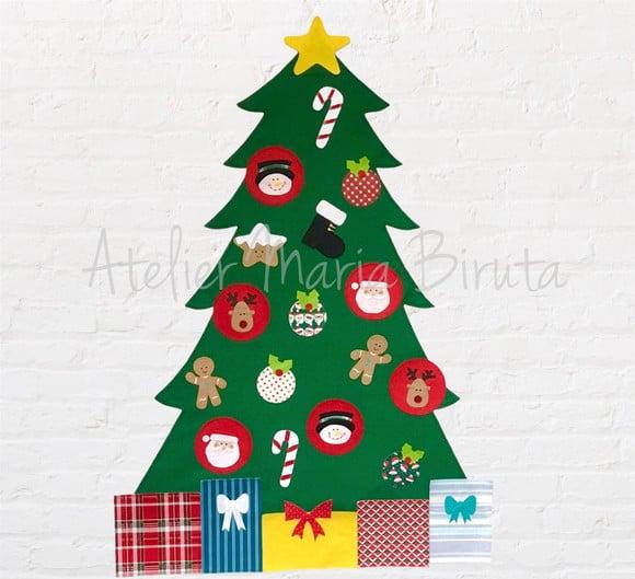 Árvore de Natal em Feltro 1,00m