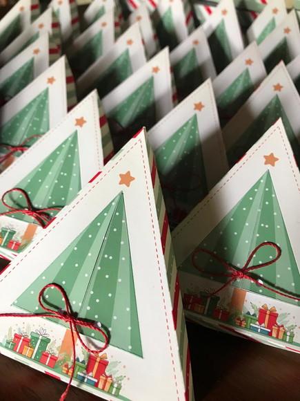 Caixa Árvore de Natal para Bombons
