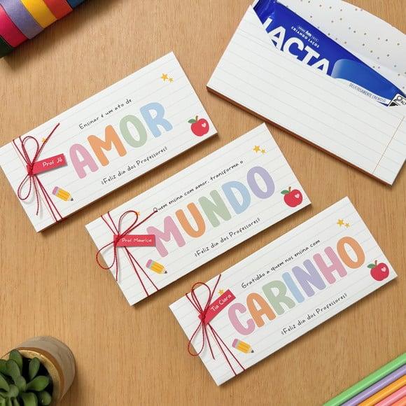 Caixa para Barra de Chocolate Dia dos Professores