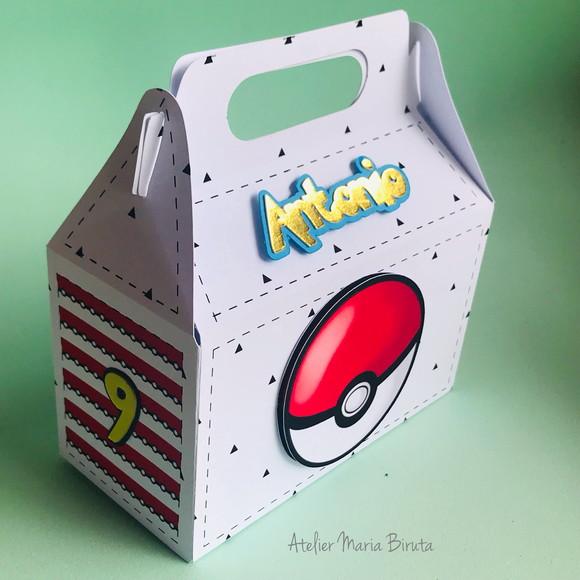 Caixa para Lembrancinha Pokemon