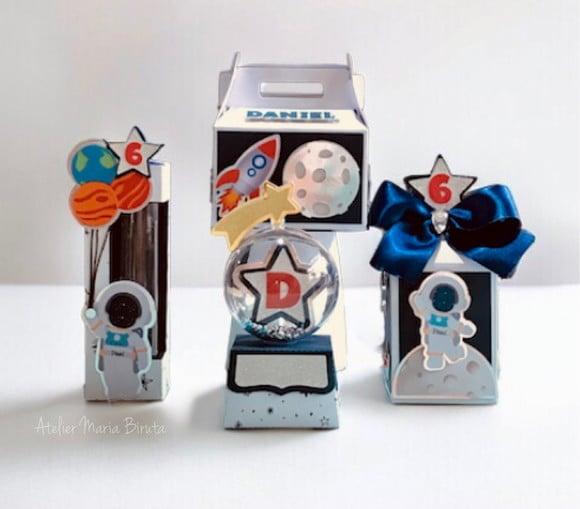 Caixinhas Personalizadas Astronauta Super Luxo