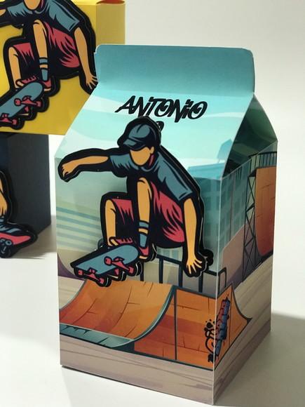 Caixinhas Personalizadas Tema Skate - Decoração Festa Infantil 