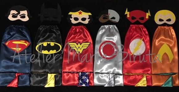 Capa e Máscara Liga da Justiça
