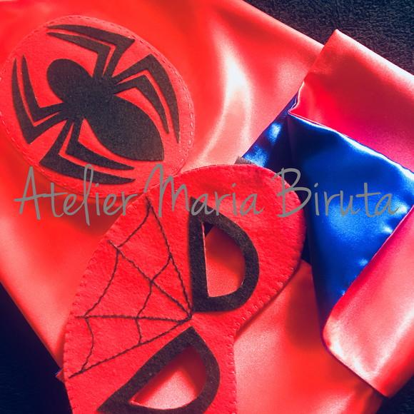 Fantasia Infantil Capa e Máscara Homem Aranha