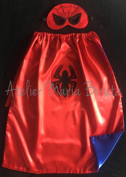 Fantasia Infantil Capa e Máscara Homem Aranha