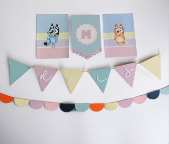 Kit Festa Minimalista Blue y - Papelaria Personalizada