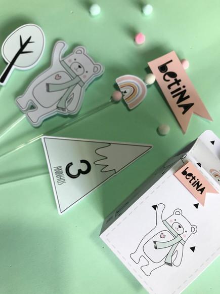Kit Festa Urso Minimalista