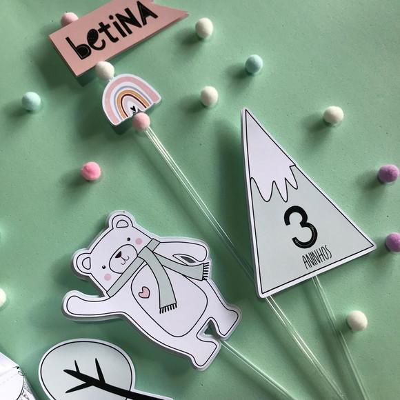 Kit Festa Urso Minimalista