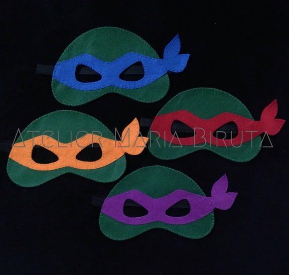 Lembrancinha Máscaras Tartarugas Ninja em feltro