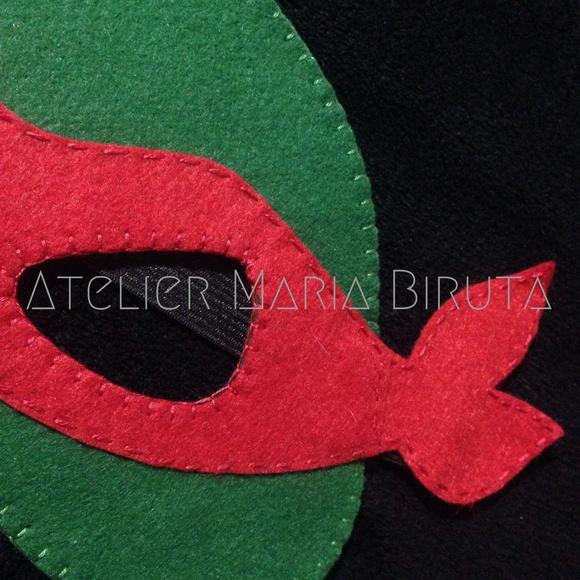 Lembrancinha Máscaras Tartarugas Ninja em feltro