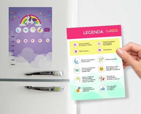 Quadro Magnético de Rotina Infantil Personalizado