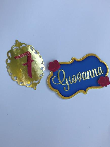 Topo de Bolo a Bela e a Fera