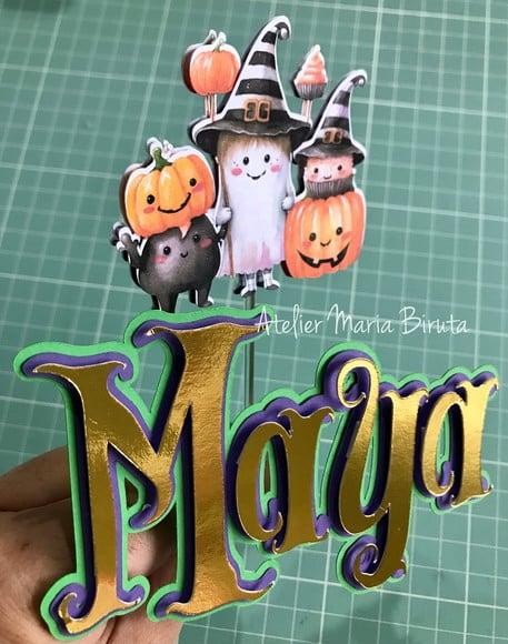 Topo de Bolo Halloween