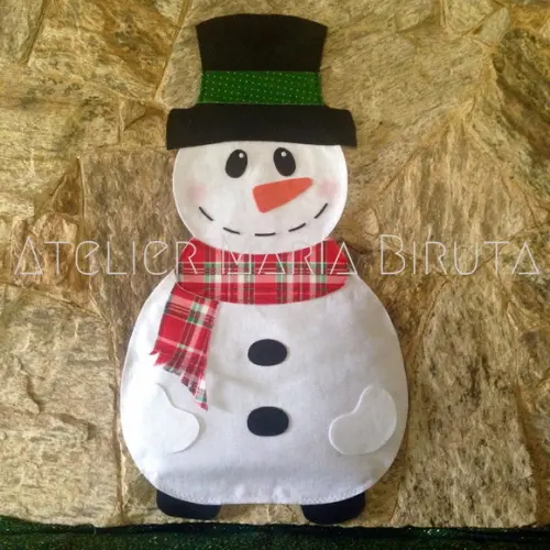 Árvore de Natal de Feltro Mickey 1,00m + Boneco de Neve