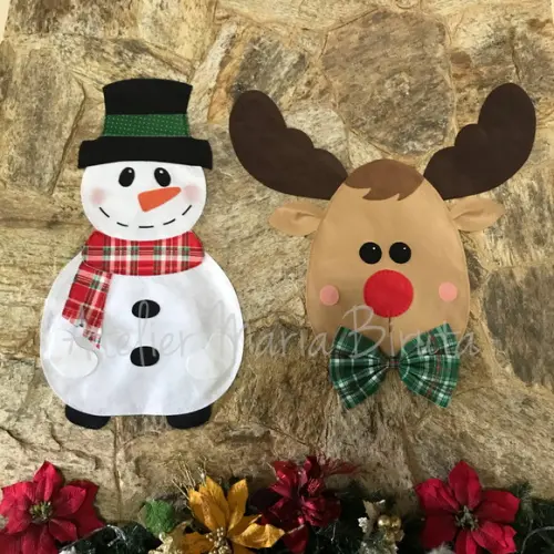 Árvore de Natal em Feltro Mickey 1,40m + Boneco de Neve e Rena