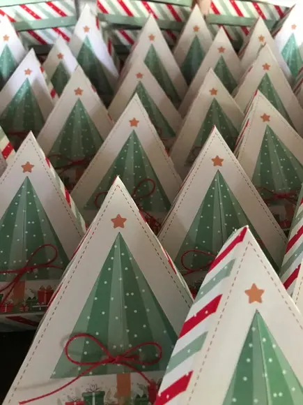 Caixa Árvore de Natal para Bombons