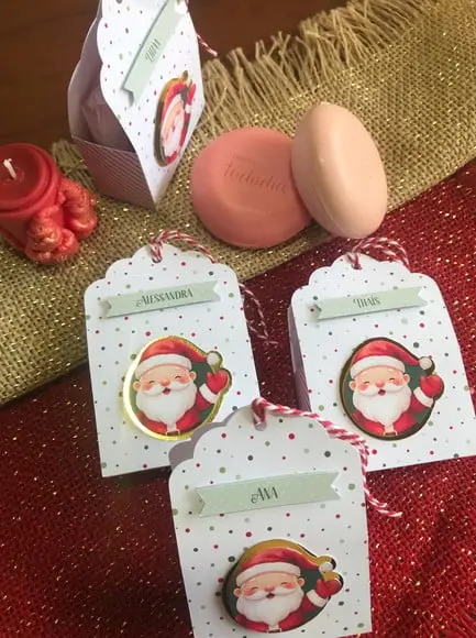 Caixa Porta Sabonete Lembrancinha de Natal