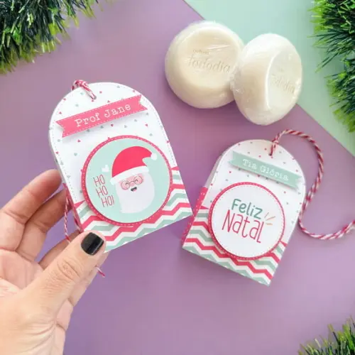 Caixa Porta Sabonete Lembrancinha de Natal Personalizada